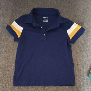 Carter's Navy Blue Kids Polo Shirt with Yellow Accents